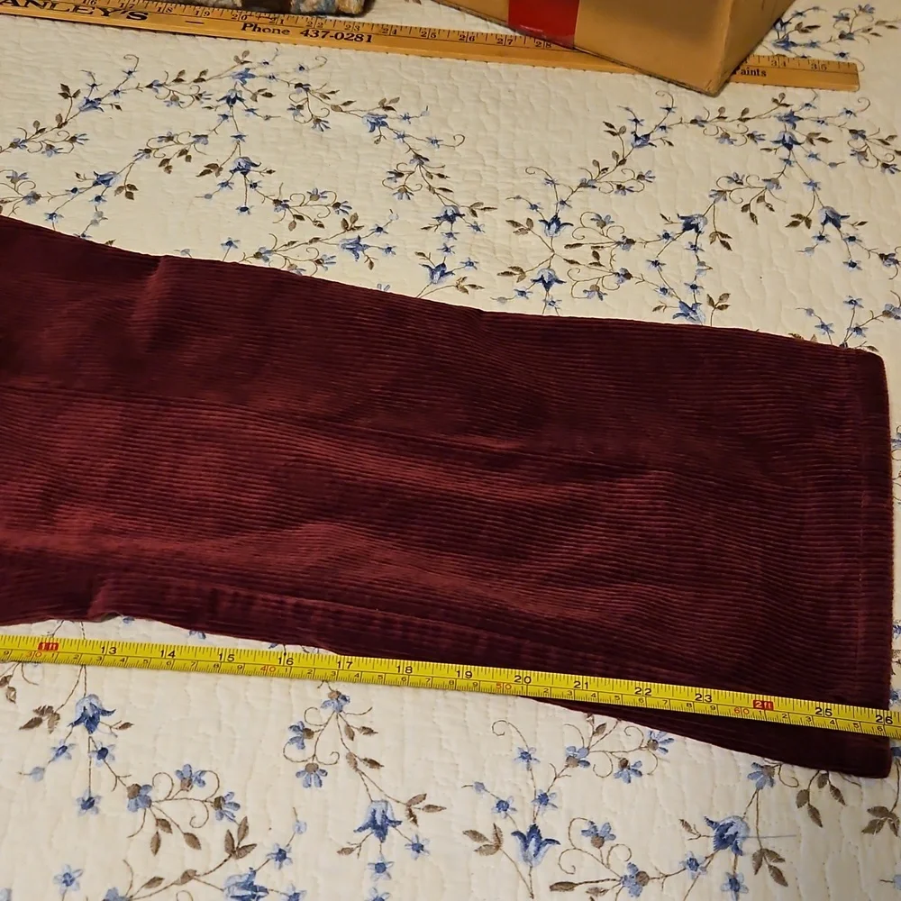 Burgundy Corduroy Pants - Picture 4 of 6